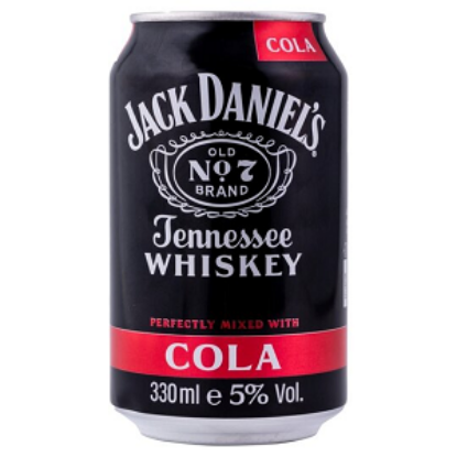 Picture of Jack Daniels Whisky & Cola Can 5% Alc. 0.33L (Case=12)