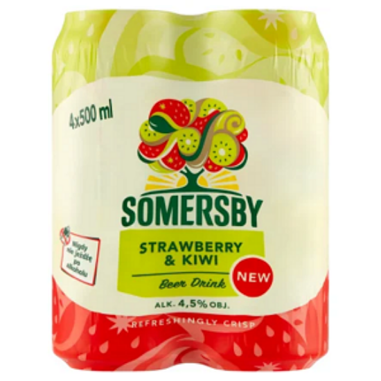 Picture of Beer Somersby Strawberry/Kiwi Can 4.5% Alc. 0.5L (Case=24)