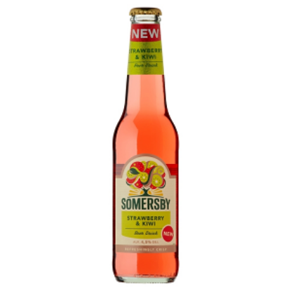 Picture of Beer Somersby Strawberry Kiwi Bottle 4.5% Alc. 0.4L (Case=24)