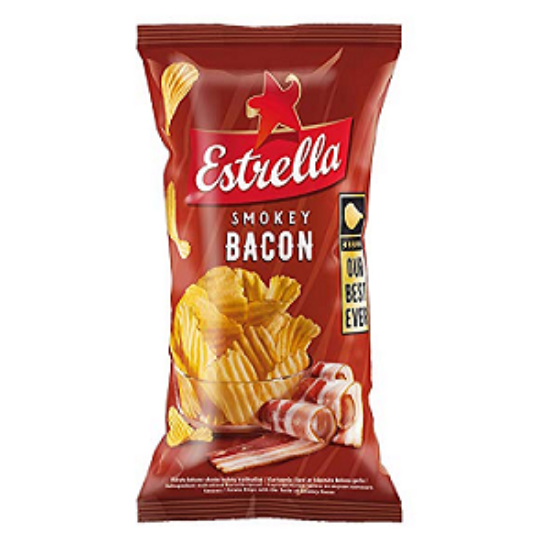 Picture of Chips Estrella Bacon 130g (Case=20)